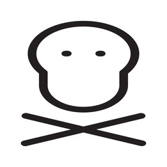  skull danger sign, symbolizing toxicity, hazard, and warning. Commonly used for chemical, poison, and high-risk warnings.