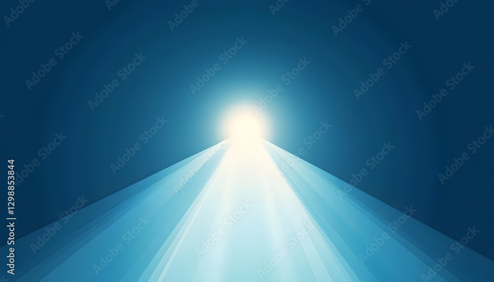Poster Abstract image shows beams of light emanating from a source