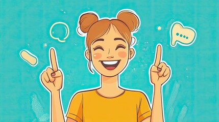 Happy customer enjoying a seamless and positive customer service experience. Flat illustration
