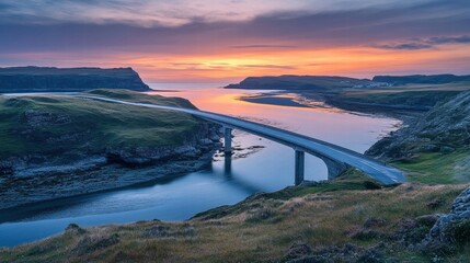 scenic sunset bridge landscape photography