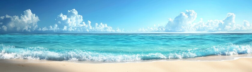 Relaxing beach getaway with turquoise waters tropical paradise scenic landscape daytime vibrant atmosphere