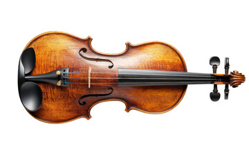 Fototapeta premium Elegant violin display studio high-quality png background transparent environment artistic viewpoint musical concept