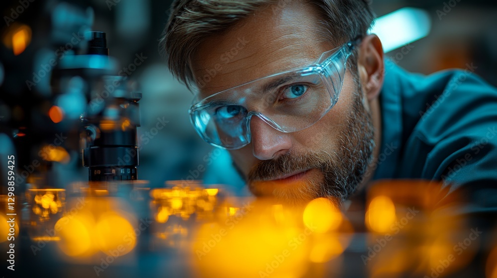 Poster A skilled engineer inspects advanced machinery in a busy factory setting, implementing automation while prioritizing safety. The attention to detail enhances production quality.