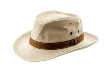 Adventurous safari hat outdoor exploration png background transparent design natural environment side view concept
