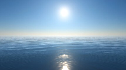 Obraz premium Sparkling Ocean Under Bright Sunlight Reflecting Golden Light Creating Ethereal Seascape Serenity