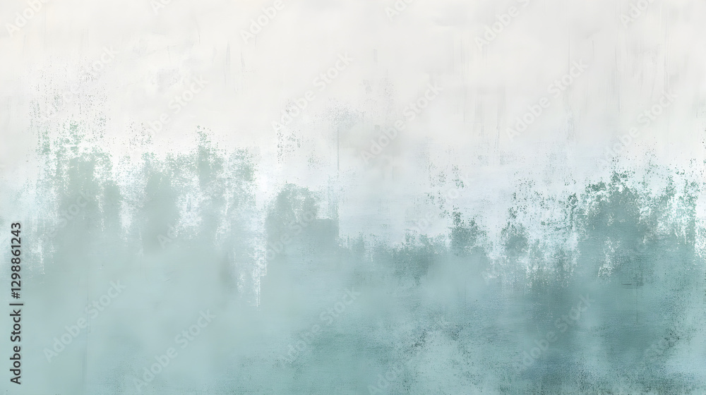 Poster soft teal and white abstract texture background with subtle brush strokes