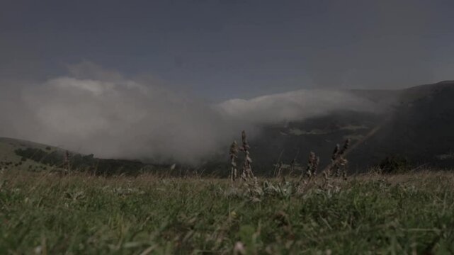 storm clouds over mountain