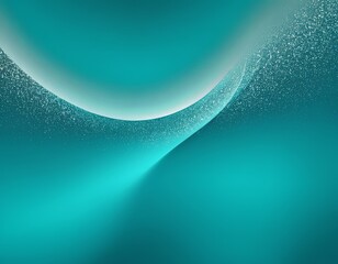 Elegant teal abstract design with smooth curves and subtle sparkles.