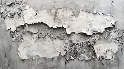 Obraz premium Abstract Grey and White Wall Texture Peeling Paint