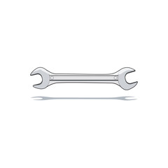 Double-ended open wrench for tightening and loosening nuts and bolts. Essential hand tool for mechanics, construction, and DIY projects. Made of high-quality metal for precision work.