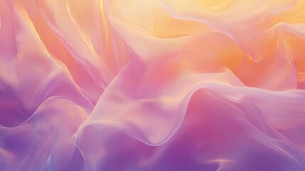 Obraz premium Flowing Abstract Fabric Waves with Soft Pastel Colors and Dreamy Texture