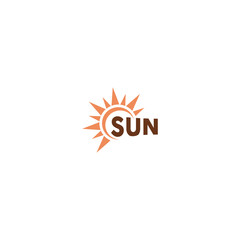 Sun logo isolated on white background