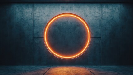 Circular concrete vault with engraved textures and central light source