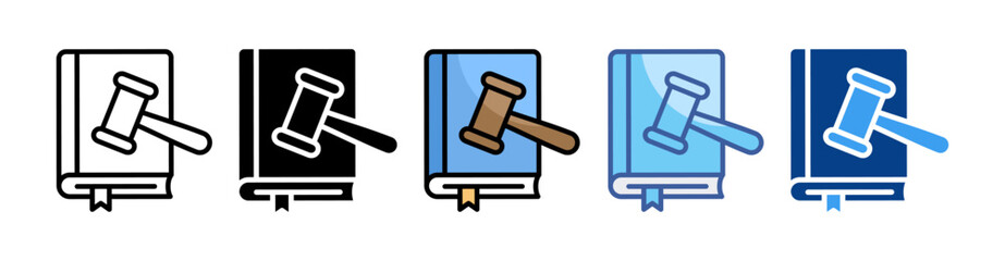 Law  Icon Set Multiple Style Collection