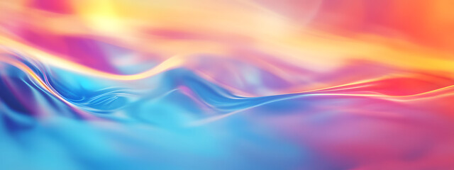 Fototapeta premium A blurred, dreamy abstract background with swirling rainbow colors and soft shapes 