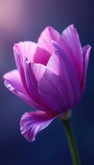 Purple petals unfolding like a delicate, shimmering cloak, blossom, delicate, gentle