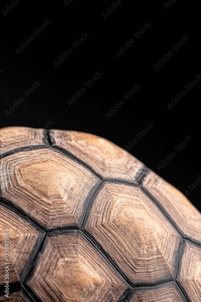 Aufkleber close-up of textured surface of sea turtle shell revealing intricate patterns and natural colors