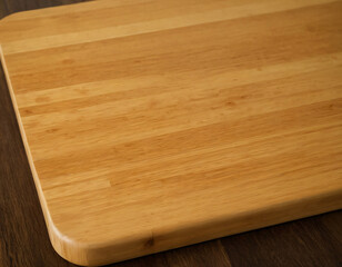 Fototapeta premium Close-up of Wooden Cutting Board with Smooth Surface