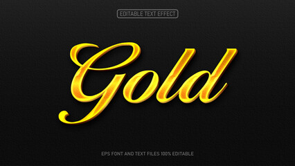 Gold editable text effect