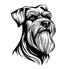Miniature Schnauzer SVG, Silhouettes svg, Dog Peeking SVG for Cricut, Schnauzer clipart, png Cut file, iron on, vector, vinyl shirt design