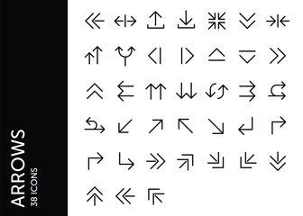 Arrows icon pack. Set icon design