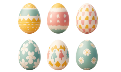 easter eggs vector illustration