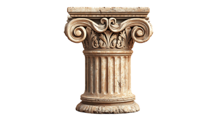 Ancient Greek marble column, a classic architectural icon