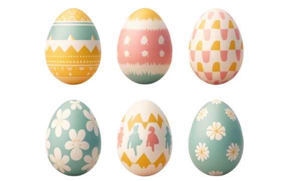 easter eggs vector illustration