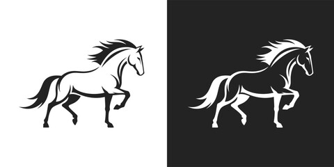 Horse logo icon, Silhouette horse icon, horse drawing, horse logo, horse vector