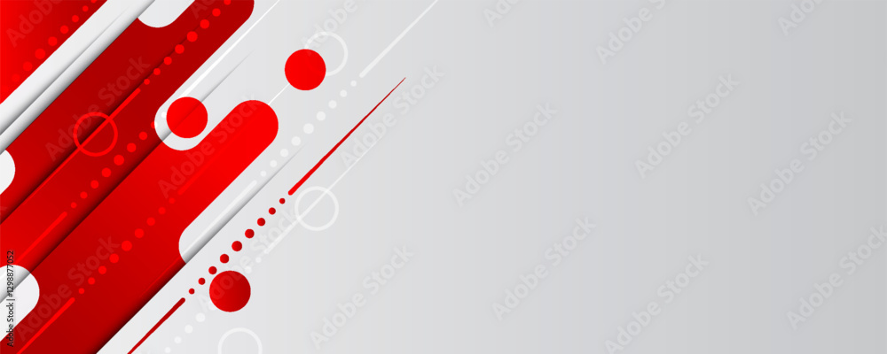 Poster white background with red diagonal lines