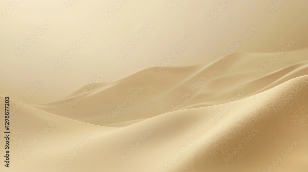 Poster soft beige fabric drapes and flows gracefully, capturing light and texture in serene and minimalisti
