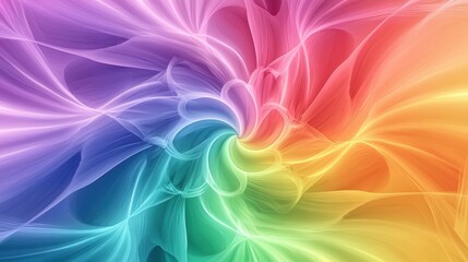 Obraz premium Colorful swirling abstract pattern with vibrant hues creating dynamic movement in a smooth gradient