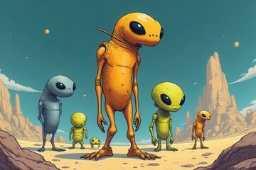 Quirky Alien Illustration