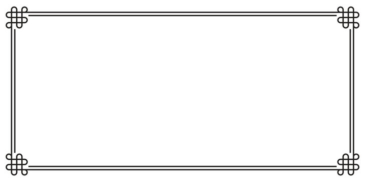 Decorative corners frames doodle. Wedding design elements, flower decoration vector illustration isolated on white background