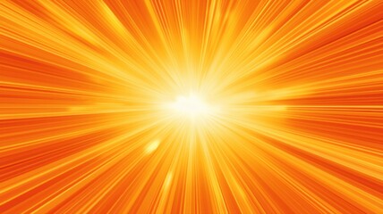 Obraz premium orange sun with rays of light radiating outward, comic background
