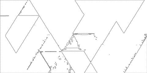dot line drawing of capri island map.