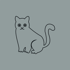 Cute Cat Silhouettes Illustration