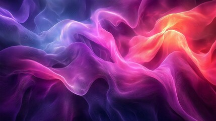 Fototapeta premium Radiant Gradient Waves: Abstract Neon Flow for Digital Marketing