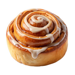 Cinnamon Roll isolated on a transparent background.