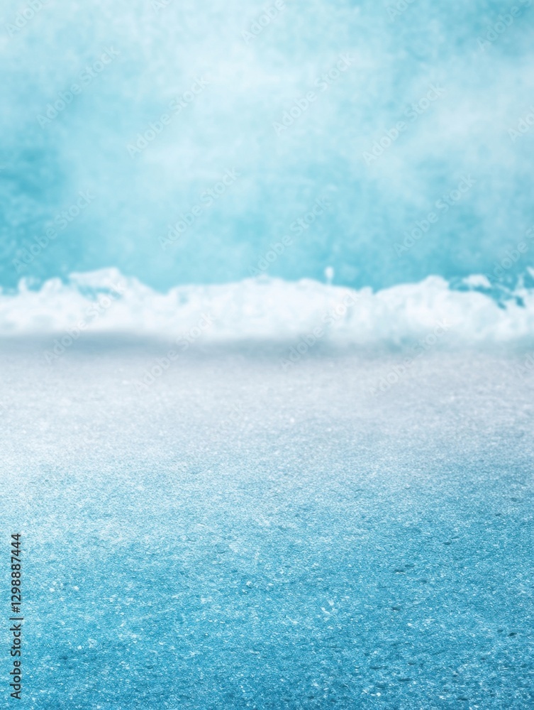 Poster abstract background with a smooth gradient from light blue to white. the water's surface is tranquil