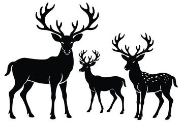 Fototapeta premium deer silhouettes
