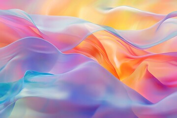 Obraz premium Abstract Background with Soft, Flowing Waves of Pastel Colors