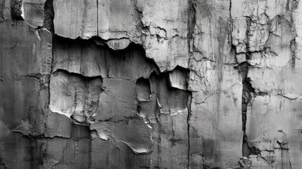 Obraz premium Weathered Concrete Wall Texture Showing Extensive Damage