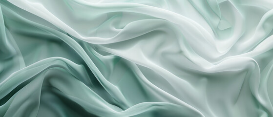 Fototapeta premium Stunning Light Green Fabric Texture - Elegant Flowing Fabric