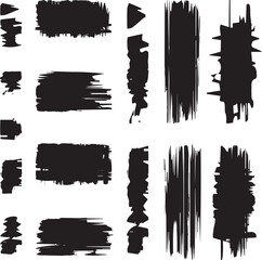 Black brush strock set 