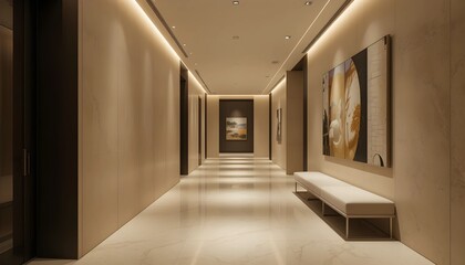 Minimalist Home Office with Warm Ambiance