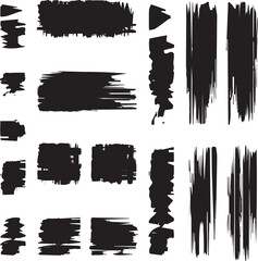 Black brush strock set 