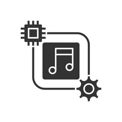 Obraz premium AI Music Generator Icon