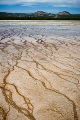 Colorful geysers and hot springs in Yellowsone, Wyoming.