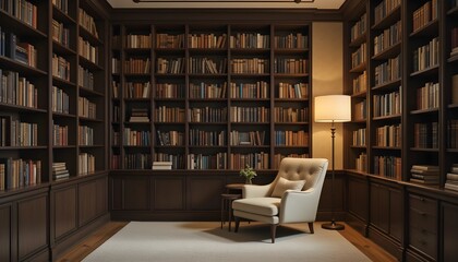 Cozy Reading Nook with Warm Ambience